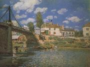 Alfred Sisley The Bridge at Villeneuve-la-Garene oil painting